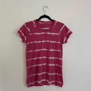lululemon athletica Pink Tie-Dye Short Sleeve Swiftly Tech Tee